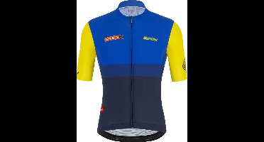 Santini La Vuelta 2021 Fietsshirt korte mouwen Santiago de Compostela Blauw Geel - JERSEY - GALICIA  - XL