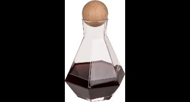 Out of the Blue Decanteer kan- wijn/port karaf - glas - 1.3 L - 16 x 20 cm - diamant look