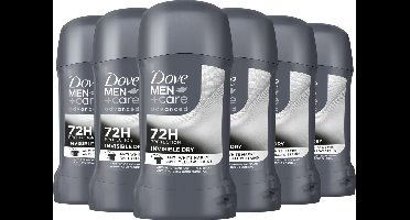 Dove Men+Care - Deodorant Stick - Advanced- Invisible Dry - 6 x 50 ml - Voordeelverpakking