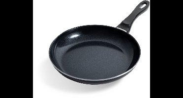 BK Vivid Keramische Antiaanbak Koekenpan Ø 26cm - PFAS-vrij – Inductie Koekenpan – Ovenbestendig tot 160°C – Vaatwasserbestendig – Snelle opwarming – Koudgrepen - Zwart