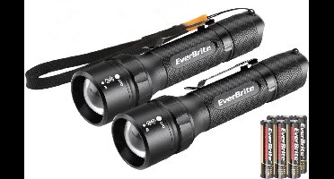 ApexArte® Militaire Zaklamp - Led Zaklampen - 20.000 Lm - Zwart