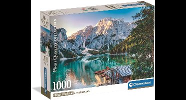 Clementoni - Puzzel - 1000 Stukjes - Emerald Lake Braies - Puzzel Voor Volwassenen - High Quality Collection