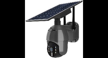 V-TAC VT-11024-4G Slimme Camera Op Zonne-energie - IP65 Waterdicht - Zwart - 4G - PTZ