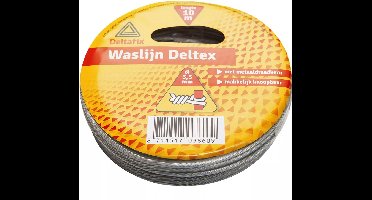 Deltafix Waslijn 10M. metaaldraadkern 3.5mm. Deltex.