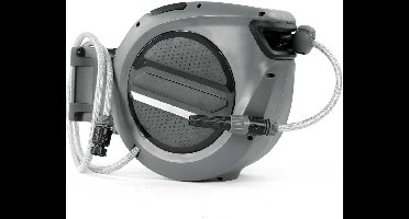 Zylo® Wandslangenbox - Compacte Slanghaspel - Draaibare Slanghaspel - Grijs - 44cm x 18cm x 34cm