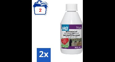 HG Waterdicht katoen Voor Linnen, Wol & Gemengde Textielsoorten 300 ml - Voordeelverpakking - 2 stuks