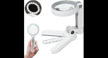 ApexArte® Vergrootglas met Verlichting - Loeplamp - Vergrootspiegel Led - Wit