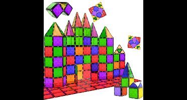 ApexArte® Magnetische Knikkerbaan - Kinderspeelgoed 1 jaar - Magnetic Tiles - Bouwspeelgoed