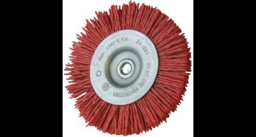 Ironside Ronde Nylon Schuurborstel Ø100 mm - Grof Rood | Voor Gebruik met Boormachine | Effektieve Reiniging en Schuren