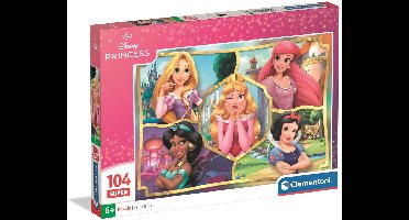 Clementoni - Puzzel - 104 Stukjes - Super Disney Princess - Kinderpuzzel - Vanaf 6 jaar