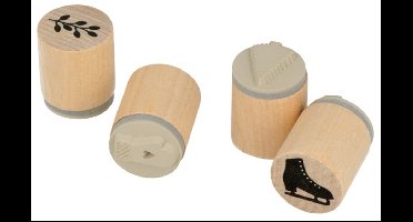 Houten stempels handschoen 2 cm - Artemio