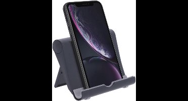 Universele Tafelstandaard voor Mobiele Telefoons en Tablets tot 11 Inch - Zwart