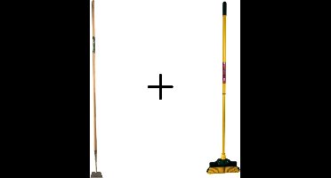 Synx Tools Rechte Schoffel 12cm en steel 160 cm met Hilt Schoffels & Synx Tools Klauwbezem 28cm - Telescopische steel 70 - 140cm -