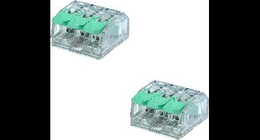 Lasklem Slim Set 2 Stuks - 3 Polig met Klemmetjes - Groen