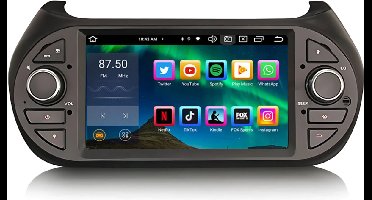 Carplay autoradio voor Peugeot Bipper | 2008 t/m 2019 | Android 13 | Draadloos Apple Carplay & Android Auto | 4GB + 64GB | 8-Core processor | Cartronix | 2025 model | 2008 2009 2010 2011 2012 2013 2014 2015 2016 2017 2018 2019 | Bluetooth & Wifi