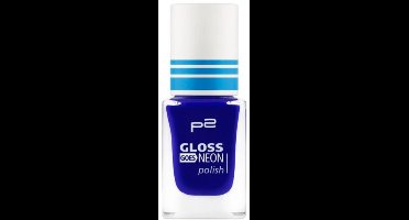 P2 EU Cosmetics Gloss Goes Neon Nagellak 070 Skycoaster blauw 10ml