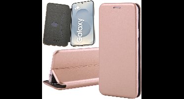 Hoesje geschikt voor Samsung Galaxy S25 Plus - Wallet Book Case Rosegoud