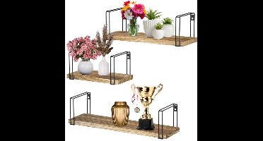 ApexArte® Wandrek Industrieel - Wandplank Zwevend - Wandkast - Hout