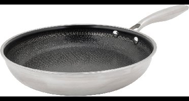 Cosy&Trendy Hexapro Koekenpan - Ø24x4,5cm - PFAS-vrij - Inductie Koekenpan - Ovenbestendig tot 200°C - Snelle opwarming – Zonder deksel - Zilver-grijs