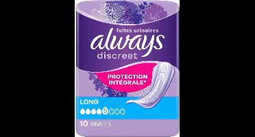 Always Discreet Verband Voor Urineverlies - Plus Long - Voordeelverpakking 4 x 10 stuks