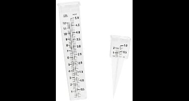 Gerimport Regenmeter/neerslagmeter - kunststof glas met punt - 21 cm - tuin/buiten