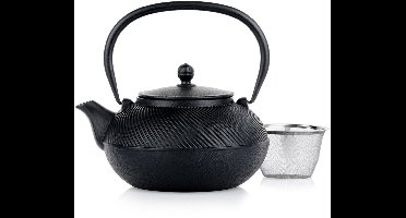 Theepot met Filter Gietijzeren Geëmailleerde CAST LINE 1 l - Theeset - Theeservies - Koffie- en Thee Pot - Infuser - Theezeef - Filter - Zeef