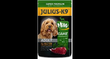 Julius-K9 - Natvoer Hond - Maaltijdzakjes - Wild - 10 x 125g