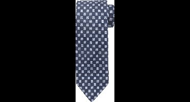 Suitable Stropdas Zijde Bloem Donkerblauw (navy) - Bloem - Heren das