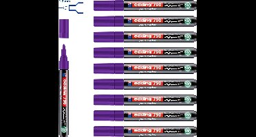 edding 790 lakmarker violet 10 stuks - ronde punt 2-3 mm - verfstift voor veel verschillende ondergronden - goed zichtbaar op transparante en donkere ondergronden