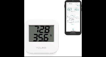 Slimme draadloze temperatuur- en vochtigheidssensor met breed meetbereik (-22 tot 158 graden) voor vriezer, koelkast en groene huis