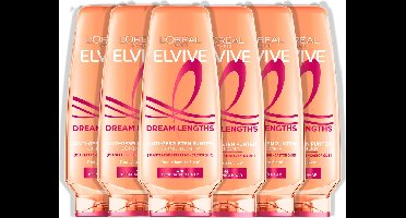 L'Oréal Paris Elvive Dream Lengths Conditioner - Voor lang, beschadigd haar - Herstellende conditioner - 6x200ml
