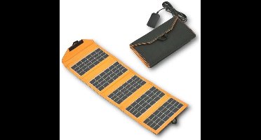 Zylo® Draagbaar Zonnepaneel - Solar Charger - Opvouwbaar Zonnepaneel - 10w - 56x19x10cm - Oranje
