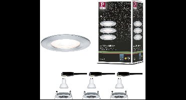 LED-inbouwlamp Nova Basisset star IP44 rond 78mm GU10 3x6,5W 3x460lm 230V 2700K Alu gedraaid