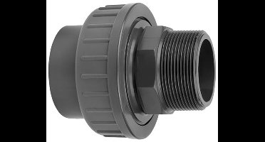 VDL PVC driedelige koppeling 50 mm x 1 1/2'' lijm- en buitendraadverbinding