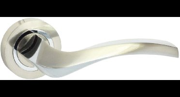 Domino® Deurklink ENIGMA-R M6/M9 - Chroom/Nikkel - Deurkruk, Deurbeslag, Deurklinken voor Binnen - Deurbeslag van aluminium - Deurklink voor kamerdeur, kantoordeur, kelderdeur en binnendeur