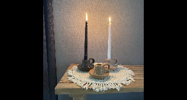 Kaarshouder "Diner" incl. Kaars - 3 kleuren