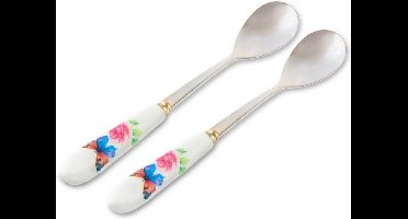 Rose butterfly - koffielepelset - vlinder & roos - geschenkdoos - set van 2