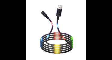 Voice Activation Flashing Data Cable -USB to Type C Data kabel - Lightning Data cable 1.2M