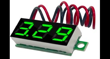 0,28Inch Voltmeter met display DC 4-30V - kleur Groen