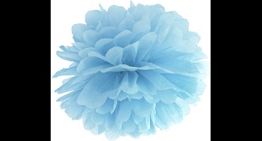 PARTYDECO - Blauwe papieren pompon decoratie
