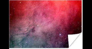 Poster Waterverf - Sterren - Rood - 30x20 cm