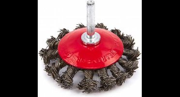 3X 75 mm Schijfborstel met gedraaid staaldraad met 6 mm Opname