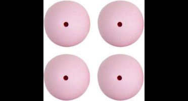 Go Handmade Siliconen Kralen 4 Stuks 28 Baby Pink