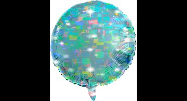 Folat - Folieballon Rond Galactic Aqua - 45 cm