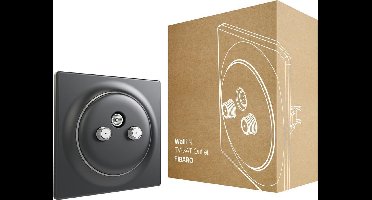 FIBARO Walli N TV-SAT Outlet - Antraciet - Klassiek basiselement