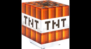 Paladone Minecraft Nachtlamp - TNT Box Icon Light - 3D Lamp - Met TNT Geluid