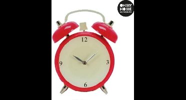 Glazen Wandklok Wekker Roze