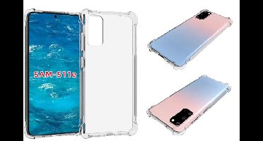 Hoesje Geschikt Voor Samsung Galaxy S20 Hoesje - Anti Shock Back hoesje - Transparant