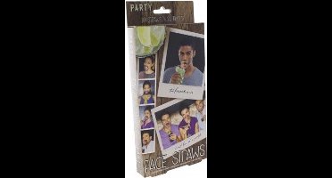 Paladone - Fun Face Toppers met Rietjes - 10 stuks