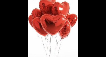 5st stuks ballonhart rood, kindercrea